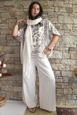 Yara Bandana Box Top White
